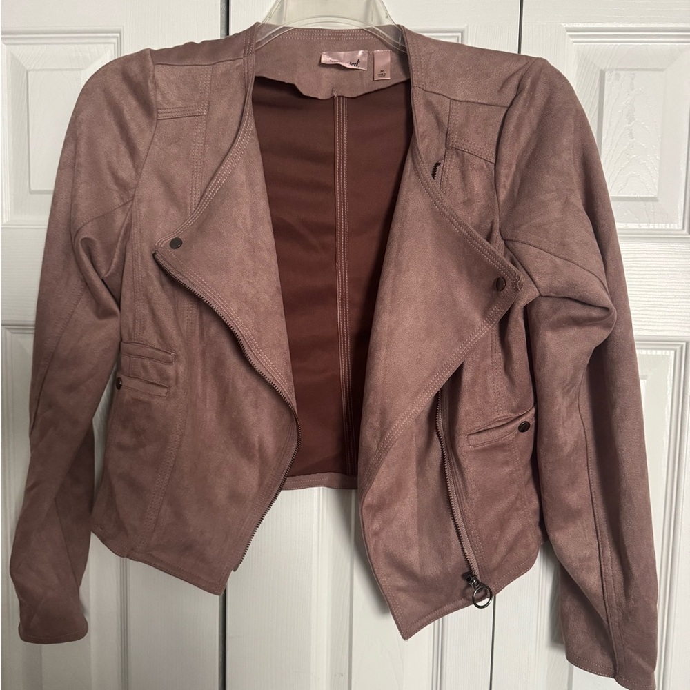 Women's Dusty Pink Leather Jacket